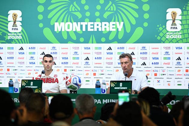 Fußball, FIFA WM 2026, Nationalteam Tunesien, Pressekonferenz