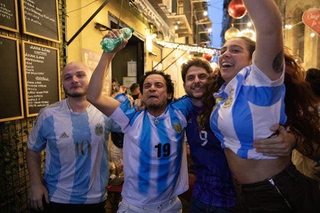 Fußball, FIFA WM 2026, Argentinien - Österreich, Public Viewing in Neapel