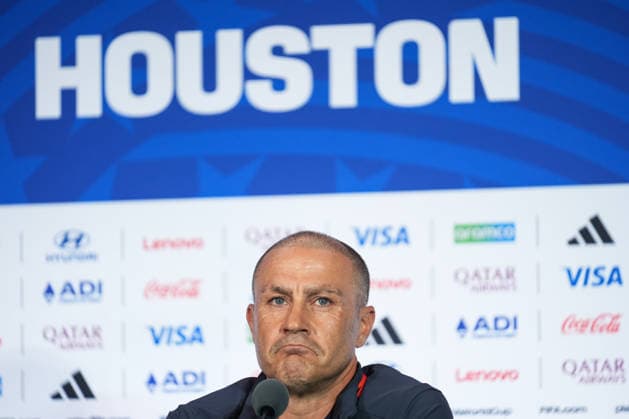 Fußball, FIFA WM 2026, Nationalteam Usbekistan, Pressekonferenz