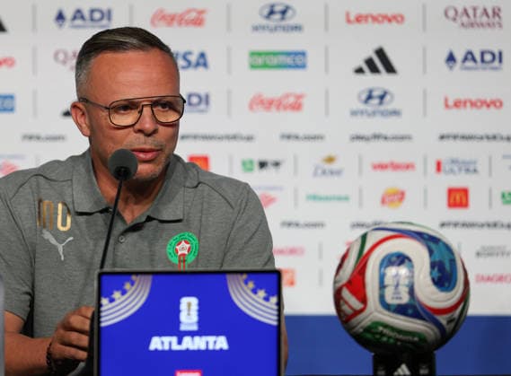 Fußball, FIFA WM 2026, Nationalteam Marokko, Pressekonferenz