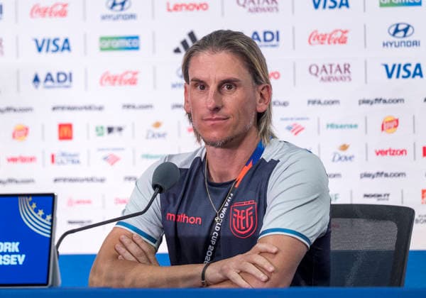 Fußball, FIFA WM 2026, Nationalteam Ecuador, Pressekonferenz