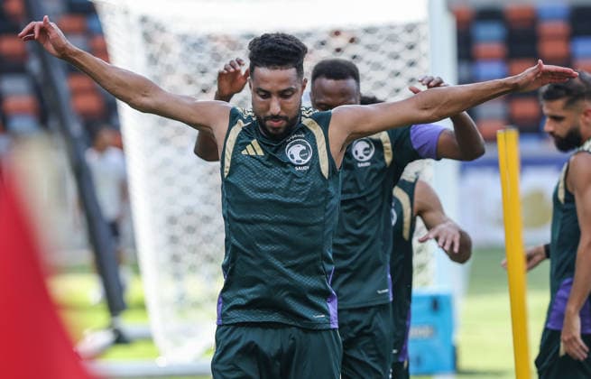 Fußball, FIFA WM 2026, Nationalteam Saudi Arabien, Training und Pressekonferenz