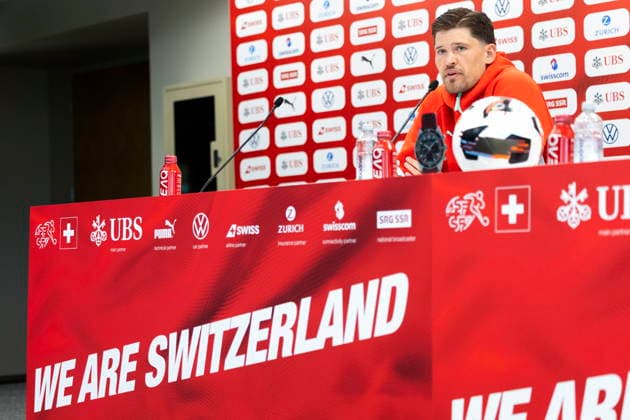 Fußball, FIFA WM 2026, Nationalteam Schweiz, Pressekonferenz