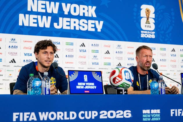 Fußball, FIFA WM 2026, Nationalteam Schweden, Pressekonferenz