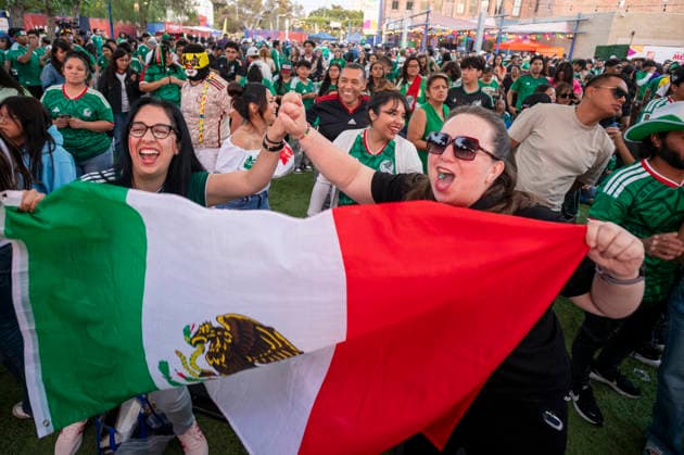 Fußball, FIFA WM 2026, Mexiko - Ecuador, Public Viewing in Los Angeles