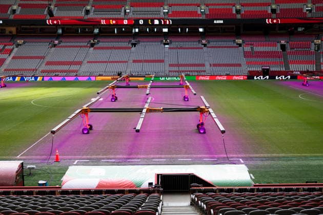 Fußball, FIFA WM 2026, Schweiz - Algerien, Rasenpflege in Vancouver