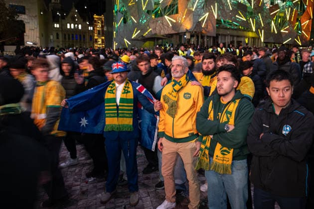 Fußball, FIFA WM 2026, Australien - Ägypten, Public Viewing in Melbourne