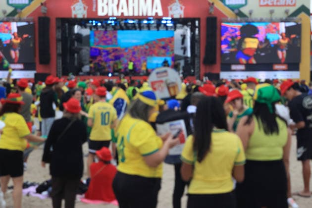 Fußball, FIFA WM 2026, Brasilien - Norwegen, Public Viewing in Rio de Janeiro