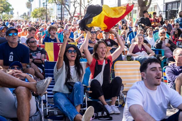 Fußball, FIFA WM 2026, USA - Belgien, Public Viewing in Santa Monica