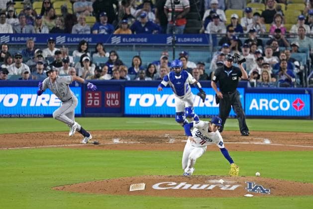 Baseball, MLB, Los Angeles Dodgers - Colorado Rockies