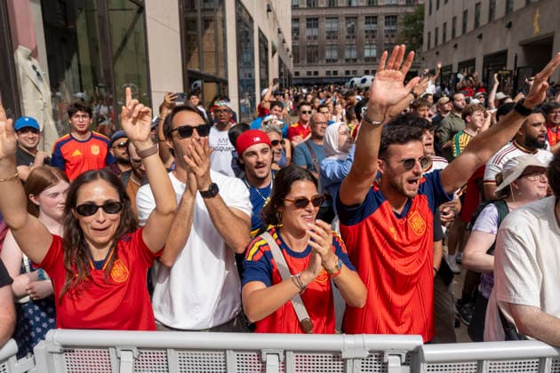 Fußball, FIFA WM 2026, Spanien - Belgien, Public Viewing in New York City