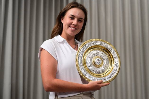 Tennis, Wimbledon, Siegerin Linda Noskova, Empfang und Fotoshooting in Prag