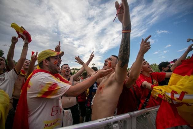 Fußball, FIFA WM 2026, Frankreich - Spanien, Public Viewing in Madrid