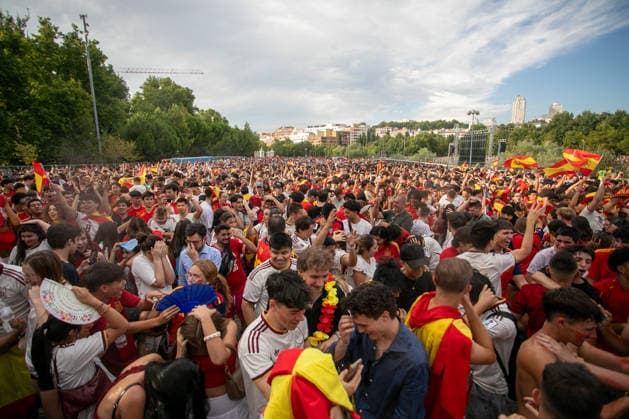Fußball, FIFA WM 2026, Frankreich - Spanien, Public Viewing in Madrid