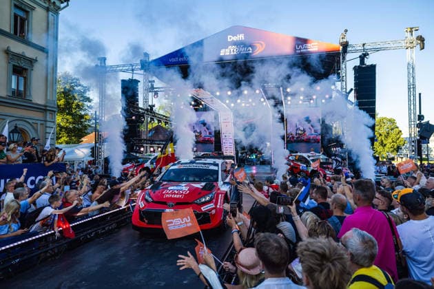 Motorsport, WRC, Rallye Estland, Fahrevorstellung in Tartu