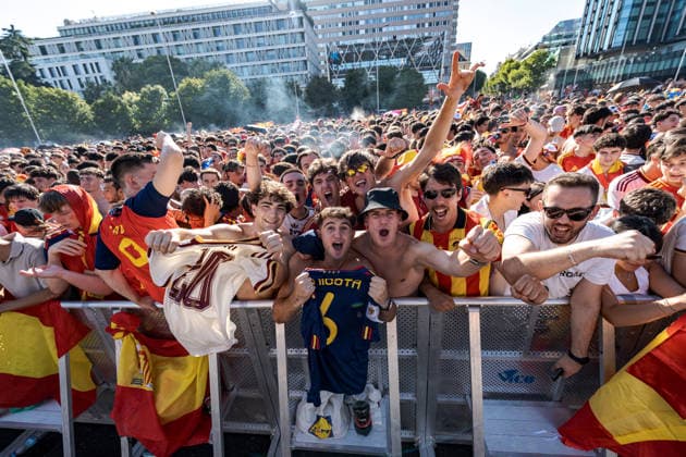 Fußball, FIFA WM 2026, Finale, Spanien - Argentinien, Public Viewing in Madrid