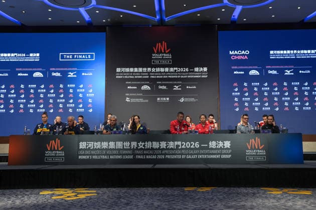 Volleyball, Frauen, Nations League, Pressekonferenz vor Finalrunde in Macau