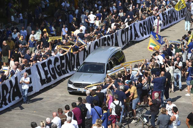 Fußball, Hellas Verona, Beerdigung und Trauerfeier für Osvaldo Bagnoli
