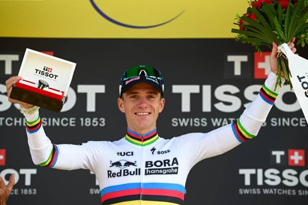 Radsport, Tour de France, 16. Etappe, Einzelzeitfahren, Sieger Remco Evenepoel