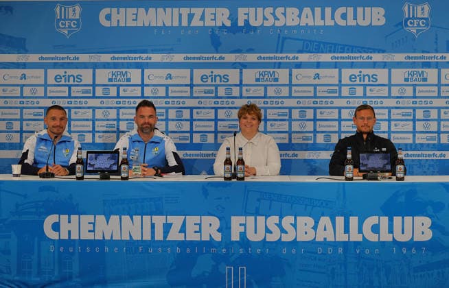 Fußball, RL Nordost, Chemnitzer FC, Pressekonferenz