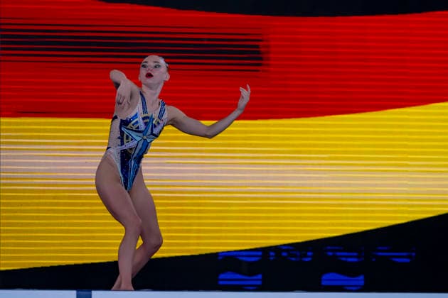 Schwimmen, EM in Paris, Synchronschwimmen, Frauen, Solo