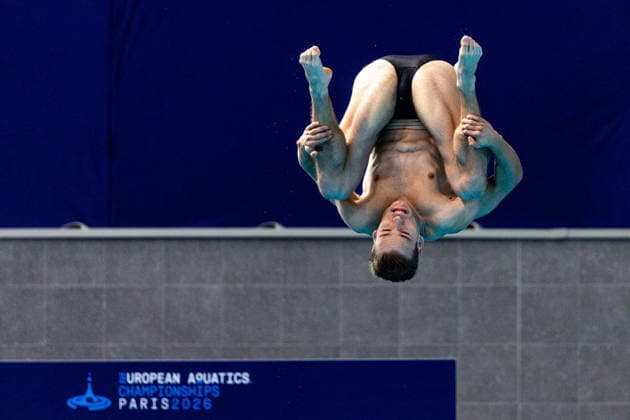 Schwimmen, EM in Paris, Wasserspringen, Kunstspringen, Männer, 1m Brett
