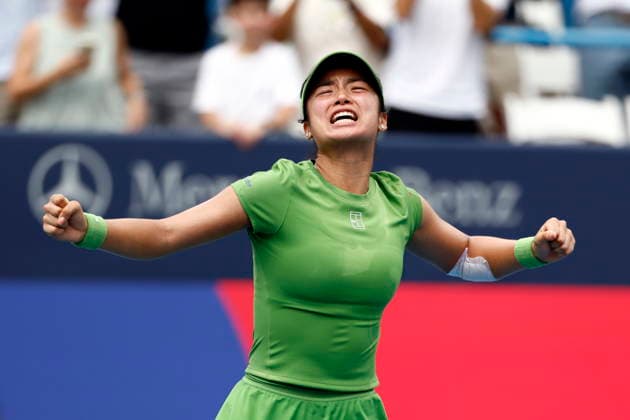 Tennis, WTA-Turnier in Washington DC, Finale, Siegerin Alexandra Eala bezwingt Jessica Pegula