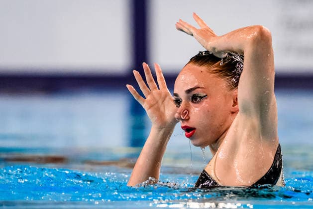 Schwimmen, EM in Paris, Synchronschwimmen, Frauen, Technisches Solo Kür