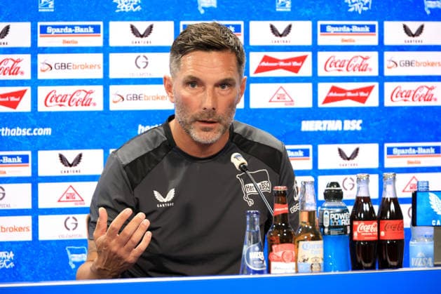 Fußball, 2. BL, Hertha BSC, Pressekonferenz