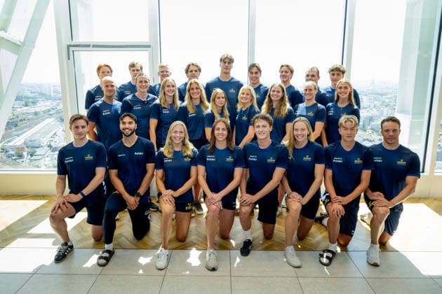 Schwimmen, EM in Paris, Team Schweden, Fototermin