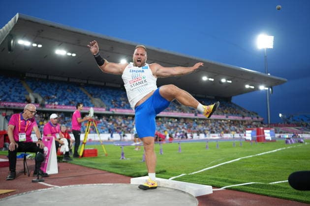 Leichtathletik, EM in Birmingham, Kugelstoßen, Männer, Finale