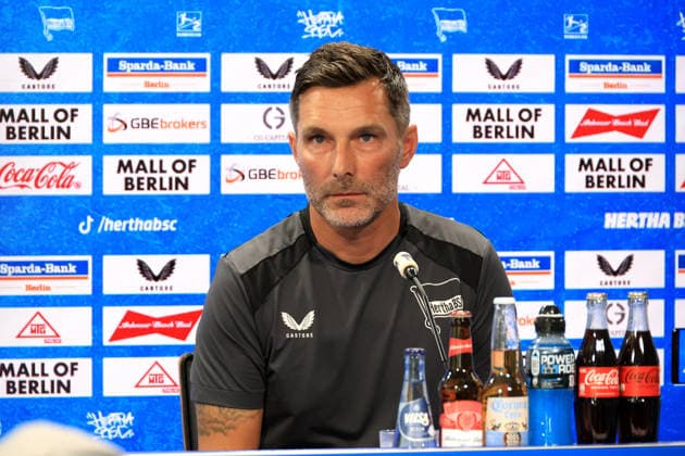 Fußball, 2. BL, Hertha BSC, Pressekonferenz
