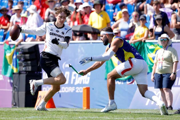 Flag Football, IFAF WM in Düsseldorf, Deutschland - Brasilien