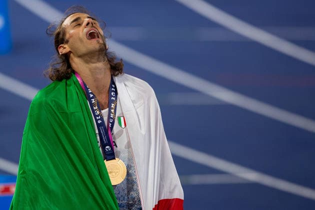 Leichtathletik, EM in Birmingham, Hochsprung, Männer, Europameister Gianmarco Tamberi