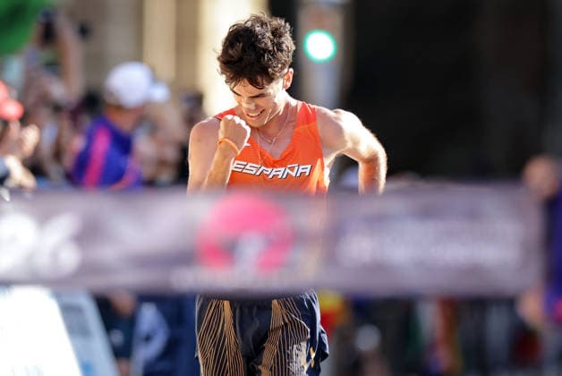 Leichtathletik, EM in Birmingham, Gehen, Halbmarathon, Männer, Europameister Paul McGrath