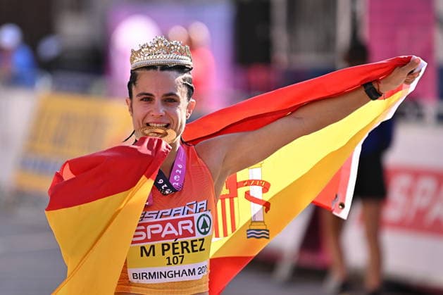 Leichtathletik, EM in Birmingham, Gehen, Halbmarathon, Frauen, Europameisterin Maria Perez