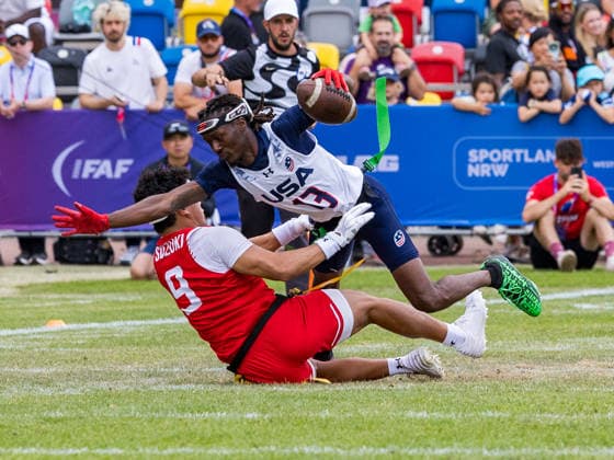 IFAF Flag Football WM in Düsseldorf, Männer, Japan - USA