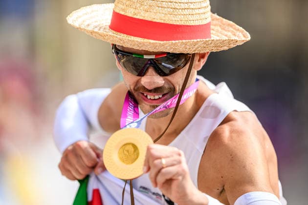 Leichtathletik, EM in Birmingham, Gehen, Marathon, Männer, Europameister Massimo Stano