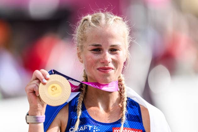 Leichtathletik, EM in Birmingham, Marathon, Frauen, Europameisterin Alisa Vainio