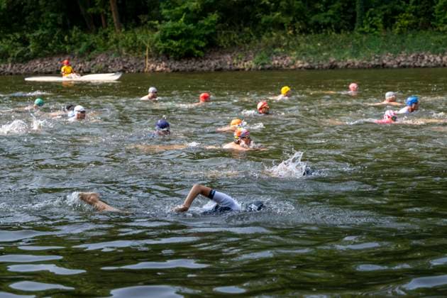 Swim and run in Halle an der Saale