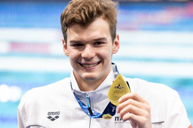 Schwimmen, EM in Paris, Männer, 200m Rücken, Europameister Hubert Kos