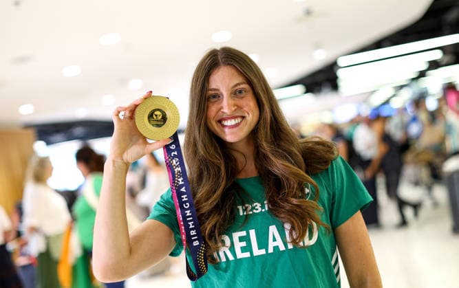Leichtathletik, EM in Birmingham, Empfang für Siebenkampf Europameisterin Kate O Connor in Dublin