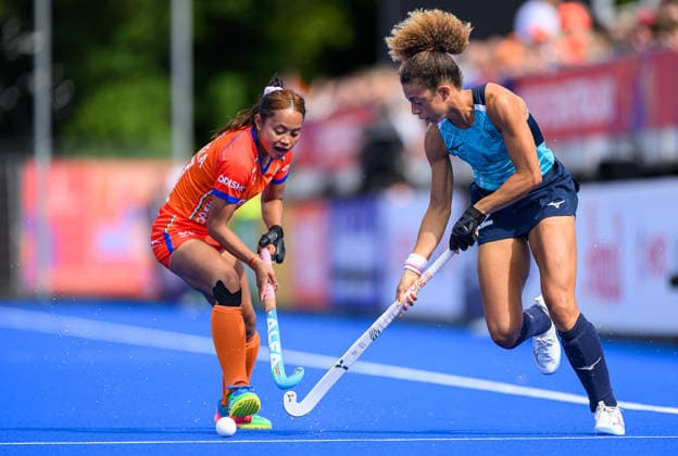 Feldhockey, Frauen, FIH WM, England - Indien