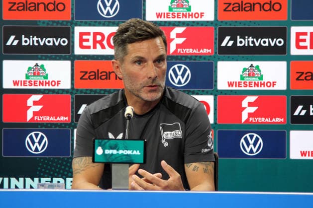 Fußball, 2. BL, Hertha BSC, Pressekonferenz