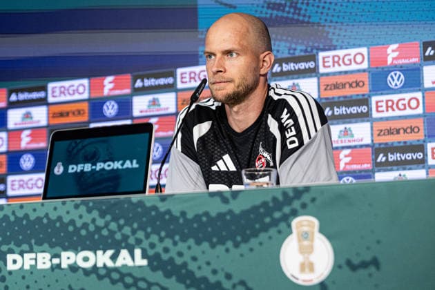 Fußball, DFB-Pokal, 1. FC Köln, Pressekonferenz