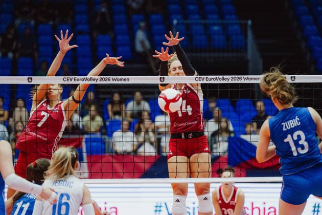 Volleyball, Frauen, EM, Österreich - Serbien