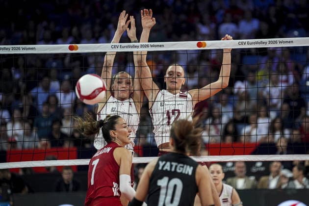 Volleyball, Frauen, EM, Türkei - Lettland