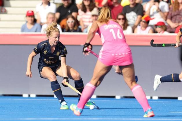 Feldhockey, Frauen, FIH WM, Belgien - Deutschland