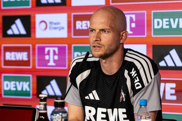 Fußball, 1. BL, 1. FC Köln, Pressekonferenz