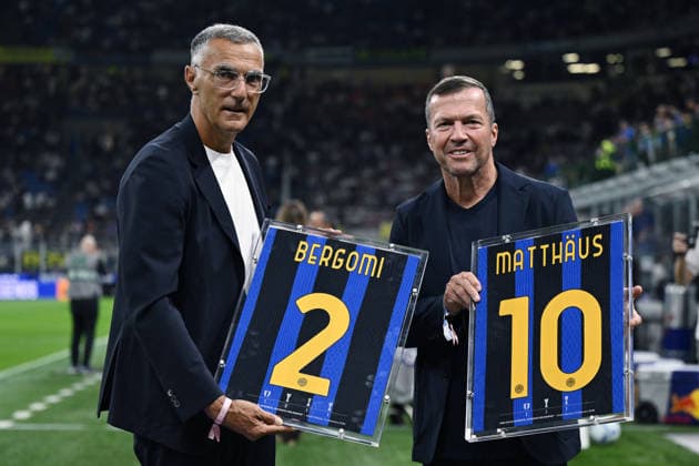 Fußball, Italien, Inter Mailand, Ehrung von Lothar Matthäus und Giuseppe Bergomi